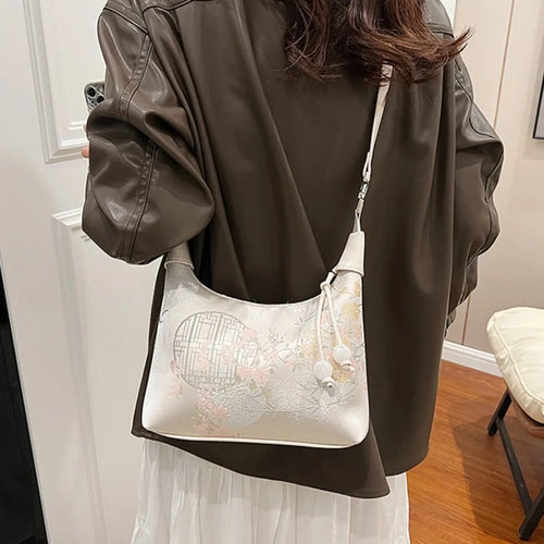 Crossbody Bag Embroidered Chinese Style Handbag Canvas Adjustable Pea Purses Luxury Zipper Cheongsam Bag Work